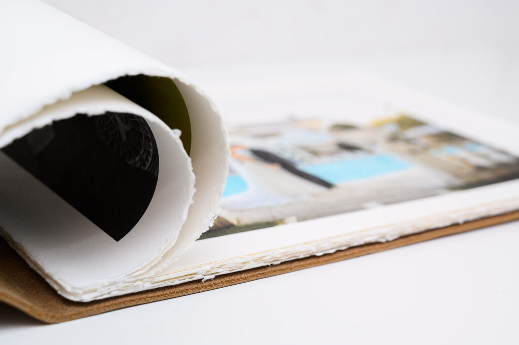 fotolibro di matrimonio su carta cotone