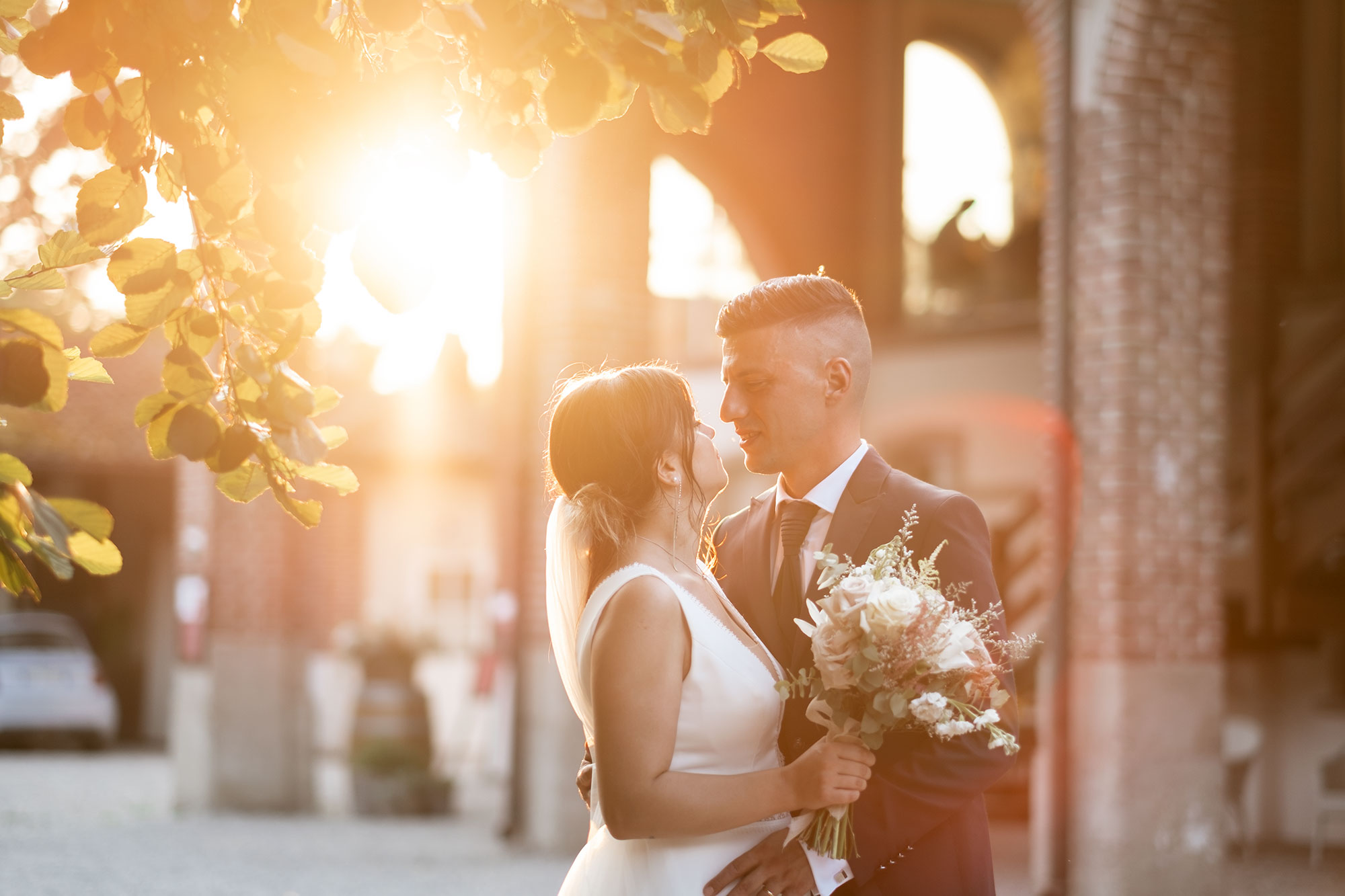 foto romantica sposi